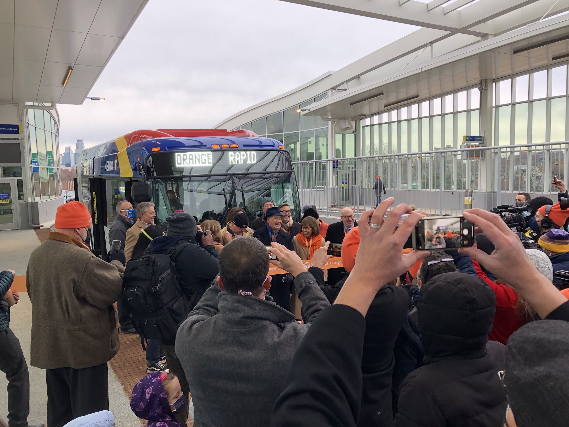 Orange Line opening at I-35W & Lake Street Station