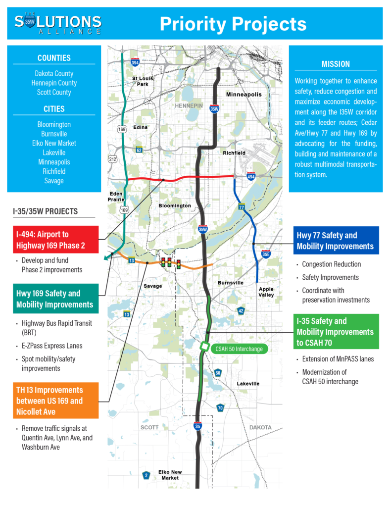 2022 priority project map with notations